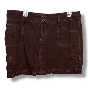 Y2K Era Beau Size 12 Brown Linen Cotton Blend Skort Outdoor